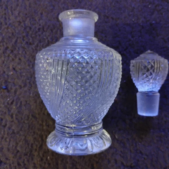 VINTAGE ADAM GLASS/  CRYSTAL EMPTY PERFUME BOTTLE,  MADE IN  ITALY! - Picture 12 of 14